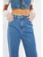 Buz Mavisi Yüksek Bel Wide Leg Geniş Yırtmaçlı Paça Jean 7