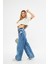 Koyu Mavi Yüksek Bel Wide Leg Geniş Paça Jean 1