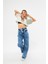 Koyu Mavi Yüksek Bel Wide Leg Geniş Paça Jean 2