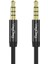 3.5mm Jack Trrs Hi-Fi Örgülü Aux Mikrofon ve Ses Kablosu 1 Metre 3