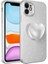 Apple iPhone 11 Kılıf Kamera Korumalı Simli Pop Soketli Lüks Zore Koton Soketli KAPAK-BEYAZ-86804366 1