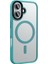 Apple iPhone 16 Kılıf Mat Arka Yüzey Wireless Şarj Özellikli Zore Flet Magsafe KAPAK-MAVI-8680436799 5