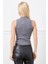 Fitilli Balıkçı Yaka Crop Body Koyu Gri Antrasit Kadın Bluz 4