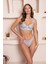 Açık Bebe Mavi Dantelli Brode Iç Çamaşır Takımı Bralette (Balenli Sütyen &tanga) 1