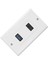 1x 2port HDMI + USB 3.0 Dişi Duvar Yüzü Plaka Paneli Çıkış Soketi Genişletici Beyaz (Yurt Dışından) 2