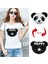 Sevimli Panda Pulins Yama Tersinir Paillette Nakış Aplike Şapkalar Için (Yurt Dışından) 2