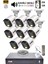 8 Kamera Sesli Gece Renkli Güvenlik Kamerası Full Hd-Su Geçirmez Güvenlik Kamerası Seti 250GB 1