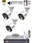 3 Kamera Sesli Gece Renkli Güvenlik Kamerası Full Hd-Su Geçirmez Güvenlik Kamerası Seti 320GB 1