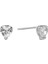 Crystal Pave Heart Gümüş Küpe 1