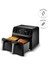 Multifry XXXL 4+4 L Dijital Twin Çift Hazneli Yağsız Airfryer – Zamanlayıcı, Enerji Tasarrufu, Kolay Temizlik 7