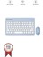 Tmk-08 Mavi Kablosuz Bluetooth Klavye Mouse Seti 1