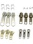 22PCS Fermanla Fermuar Onarım Kiti Metal Alaşım Spiral Zip Kaydırıcı Kafa Durdur Değiştirme Seçeneği 2 (Yurt Dışından) 2
