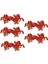 5 Pairs Geleneksel Çince Düğüm Kurbağa Düğmesi Kapanışları Kostüm Dekoru Goldfish Kırmızı Altın (Yurt Dışından) 4