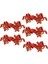 5 Pairs Geleneksel Çince Düğüm Kurbağa Düğmesi Kapanışları Kostüm Dekoru Goldfish Kırmızı Altın (Yurt Dışından) 5