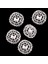 5x/paket Rhinestone Yuvarlak Şaft Düğmeleri Dikiş Düğmeleri Düğün Dekor 23MM Açık Gümüş (Yurt Dışından) 2