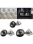 10X25 Parçalar Kanepe Başlık Döşeme Dekorasyonu Için Kristal Düğmeler 18MM Gri 10 Adet (Yurt Dışından) 4