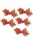 5 Pairs Geleneksel Çince Düğüm Kurbağa Düğmesi Kapakları Kostüm Dekoru Goldfish Kırmızı Kayısı (Yurt Dışından) 1