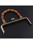 2x 20CM Metal Çerçeve Öpücük Toka Kilitli Çanta Çantası Için Bambu Kollu 20 cm Bronz+Bordo (Yurt Dışından) 4