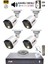 4 Kamera Sesli Gece Renkli Güvenlik Kamerası Full Hd-Su Geçirmez Güvenlik Kamerası Seti 250GB 1