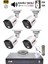 4 Kamera Sesli Gece Renkli Güvenlik Kamerası Full Hd-Su Geçirmez Güvenlik Kamerası Seti 250GB 2