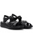 Kadın Siyah Bilekten Bantlı Deri Comfort Sandalet 25SFD320618 3