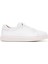 Kadın Beyaz Bağcıklı Deri Sneaker 25SFD500718 1