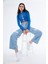 Yırtık Detaylı Wide Leg Jean Pantolon 6