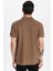 Erkek Slim Fit Dar Kesim %100 Pamuk Kahverengi Polo Yaka Tişört 5