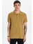 Erkek Slim Fit Dar Kesim %100 Pamuk Vizon Polo Yaka Tişört 1