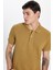 Erkek Slim Fit Dar Kesim %100 Pamuk Vizon Polo Yaka Tişört 2