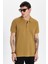 Erkek Slim Fit Dar Kesim %100 Pamuk Vizon Polo Yaka Tişört 3