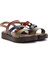 Kadın Çok Renkli Kalın Tabanlı Deri Bodrum Sandalet 25SFD330618 3