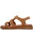 Kadın Taba Bilekten Tokalı Süet Deri Sandalet 25SFD362010 2