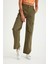 Yüksek Bel Wide Leg Kargo Pantolon 4