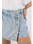 Önden 3 Düğme Denim Etek 4
