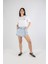 Önden 3 Düğme Denim Etek 6