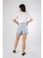 Önden 3 Düğme Denim Etek 8