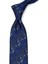 Lacivert Çiçek Desen Mendilli Klasik Kravat KK13158 1