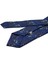 Lacivert Çiçek Desen Mendilli Klasik Kravat KK13158 5