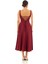 Kadın Sırt Dekolteli Midi Saten Abiye Elbise 58131 Bordo 4