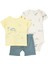 Layette Erkek Bebek Body Şort Set 3'lü Paket 1