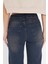 Lacivert Wide Leg Yüksek Bel Uzun Jean Yıkamalı Pantolon 7