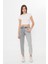 Antirist Açık Gri Iki Renkli Yüksek Bel Mom Jeans 1