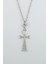 Ankh Anahtarı - Nil'in Anahtarı Gümüş Kaplama Düz Zincir Kolye 1