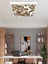 Modern Salon Avize, 60 cm Kare , LED Tam 60WATT, Doğal Işık, Gold Uv Baskı LED Panel Ev Aydınlatma, 3