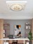 Salon LED Avize, Gold Baskı Modern LED Armatür, 60 cm x 60 cm Kare, 60WATT, Beyaz Işık, LED Armatür, 4