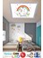 Unicorn Bebek Odası Avize Kare Beyaz ÇERÇEVE,60WATT Beyaz Işık, Çocuk LED Aydınlatma, 4