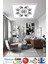 Desenli Panel Avize 60W LED Tavan Aydınlatma 60 cm x 60 cm Beyaz Modern Çerçeve 1