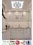 Desenli Panel Avize 60W LED Tavan Aydınlatma 60 cm x 60 cm Beyaz Modern Çerçeve 3