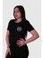 Follow Dream Baskı Siyah Kadın T-Shirt Model 6 1